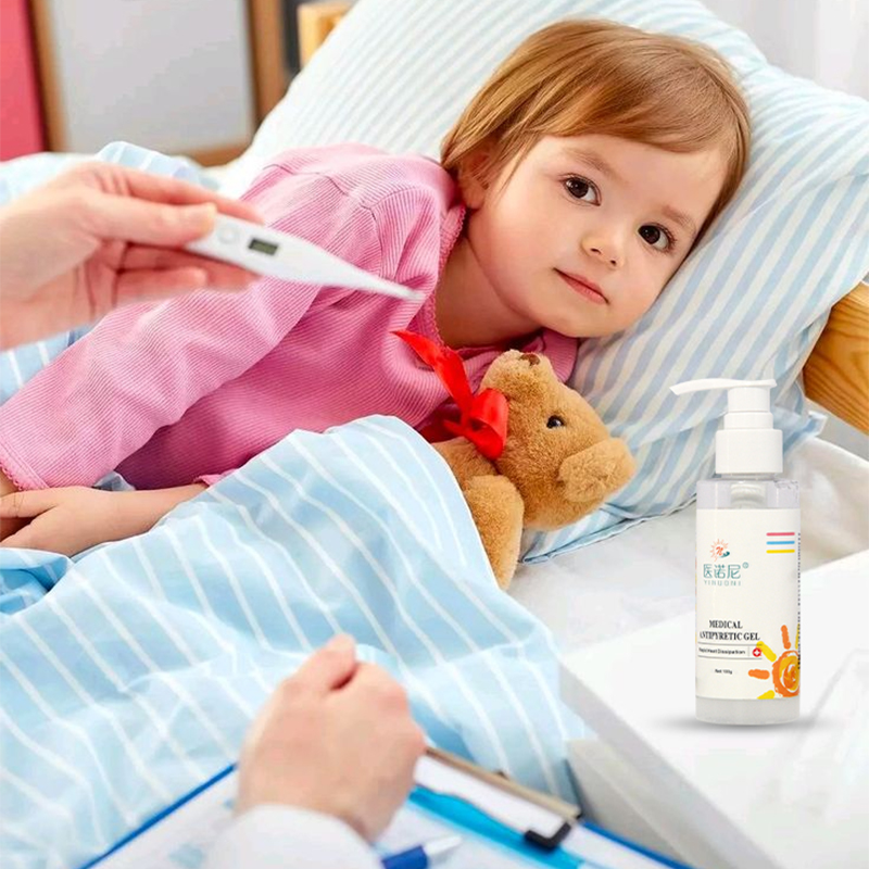 Portable medical antipyretic gel, no additives, no irritation, long-lasting fever reduction. Comfortable and skin-friendly, easy to use.