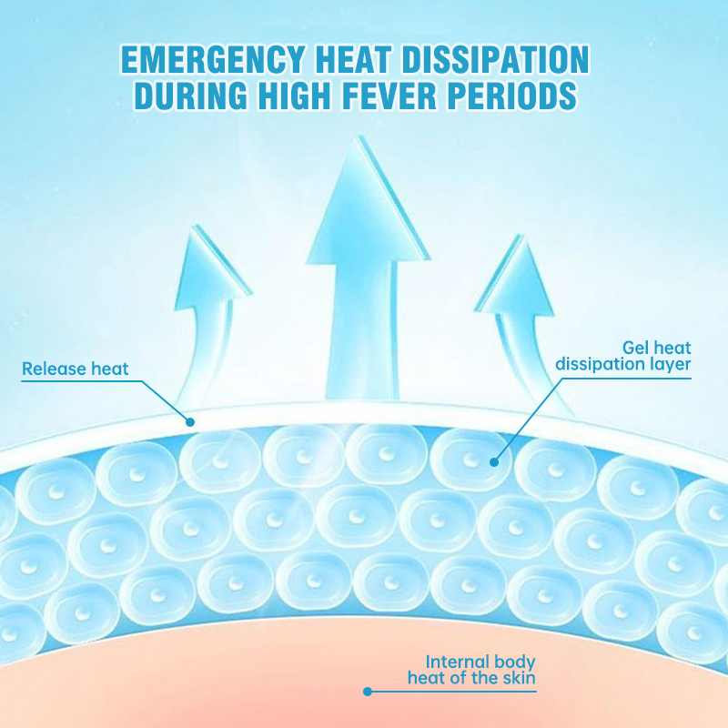 Portable medical antipyretic gel, no additives, no irritation, long-lasting fever reduction. Comfortable and skin-friendly, easy to use.