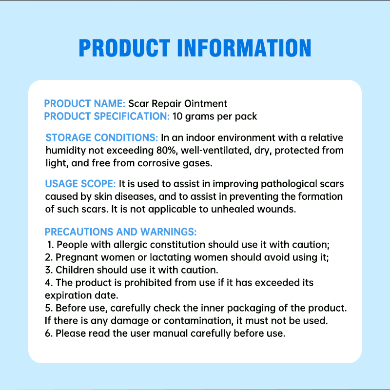 This medical-grade scar repair cream can repair acne scars, atrophic scars, stretch marks, pigmentation scars, surgical scars, burn scars, and more. Suitable for all skin types!