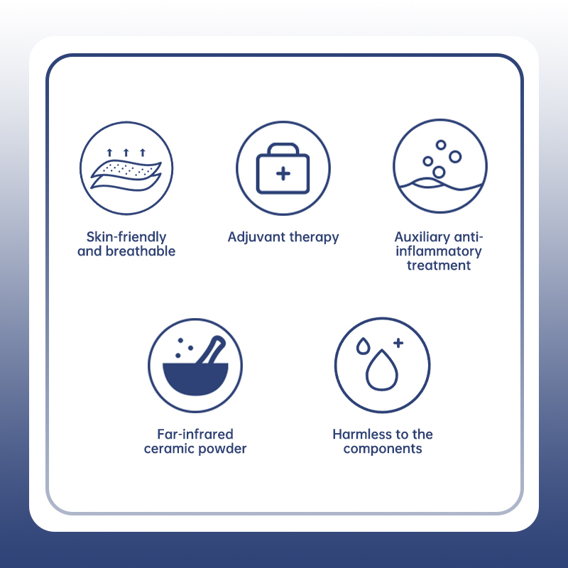 Medical-grade pain relief patch. Promotes local blood circulation, helps reduce inflammation, swelling, and pain. Skin-friendly and breathable!