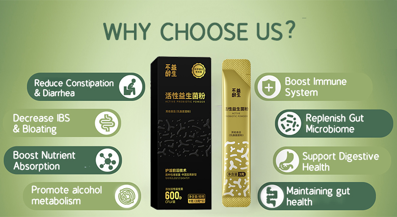 Promotes Alcohol Metabolism Probiotic Complex Relieves Gastrointestinal