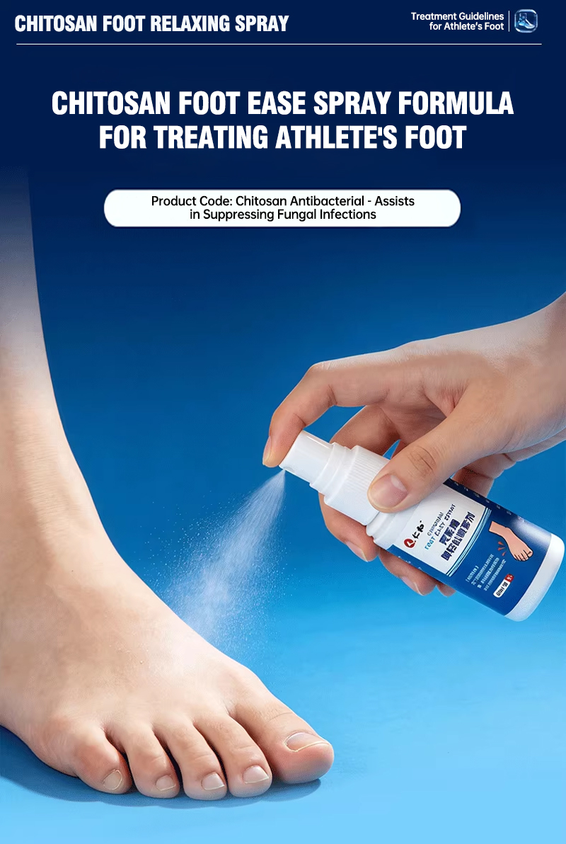 Renhe Medical Chitosan Athlete's Foot Spray. Relieves peeling, blisters, itching, sweaty feet, and fungal infections. Suitable for both men and women.