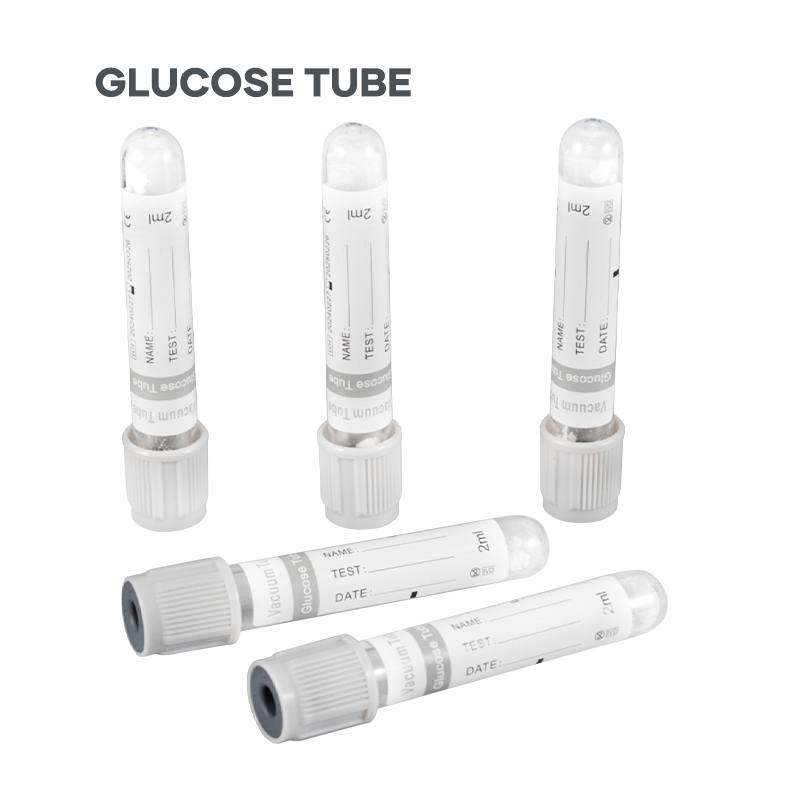 PET Grey Cap Sodium Fluoride Blood Collection Tube Transparent Body For Glucose Test